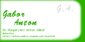 gabor anton business card