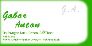 gabor anton business card